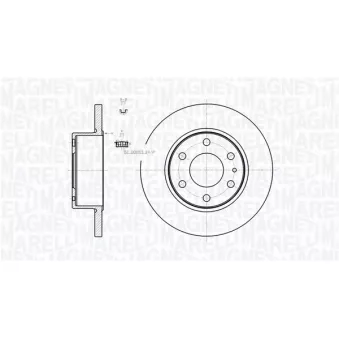 Jeu de 2 disques de frein arrière MAGNETI MARELLI 361302040728