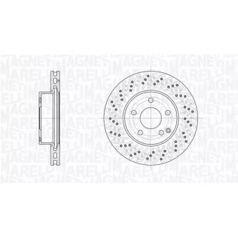 Jeu de 2 disques de frein avant MAGNETI MARELLI 361302040749