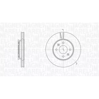 Jeu de 2 disques de frein avant MAGNETI MARELLI 361302040775