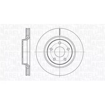 Jeu de 2 disques de frein avant MAGNETI MARELLI 361302040824
