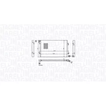 Radiateur, refroidissement du moteur MAGNETI MARELLI 350213218100