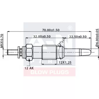 Bougie de préchauffage A-N PARTS A-N041234