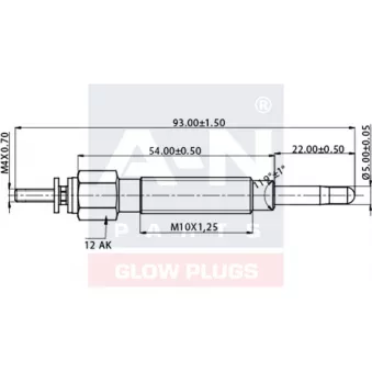 Bougie de préchauffage A-N PARTS
