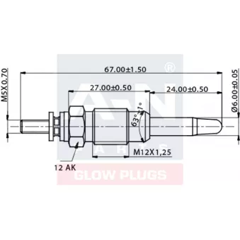 Bougie de préchauffage A-N PARTS A-N064163