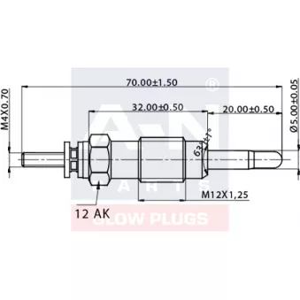 Bougie de préchauffage A-N PARTS A-N066198