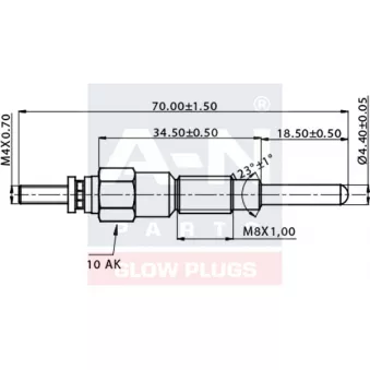Bougie de préchauffage A-N PARTS A-N068045