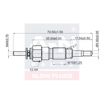 Bougie de préchauffage A-N PARTS A-N070148