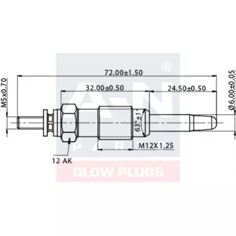 Bougie de préchauffage A-N PARTS A-N073107