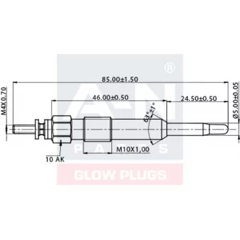 Bougie de préchauffage A-N PARTS A-N084184
