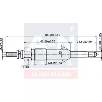 Bougie de préchauffage A-N PARTS A-N084238