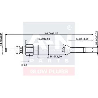 Bougie de préchauffage A-N PARTS A-N093227