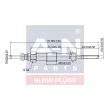 Bougie de préchauffage A-N PARTS A-N096032 - Visuel 1
