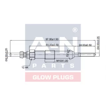 Bougie de préchauffage A-N PARTS A-N096032