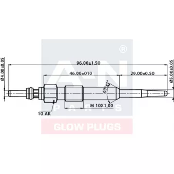 Bougie de préchauffage A-N PARTS A-N097001