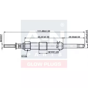Bougie de préchauffage A-N PARTS A-N102422