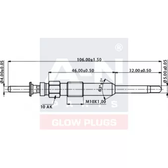 Bougie de préchauffage A-N PARTS A-N106362