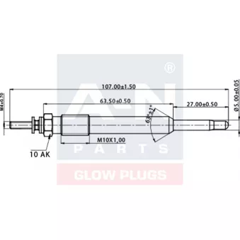 Bougie de préchauffage A-N PARTS A-N107344