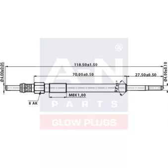 Bougie de préchauffage A-N PARTS A-N119007