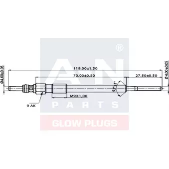 Bougie de préchauffage A-N PARTS