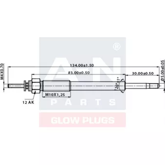 Bougie de préchauffage A-N PARTS A-N131522