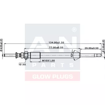 Bougie de préchauffage A-N PARTS A-N132300