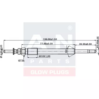 Bougie de préchauffage A-N PARTS A-N135417