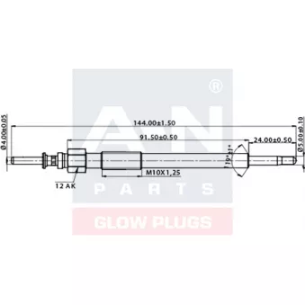 Bougie de préchauffage A-N PARTS A-N145497
