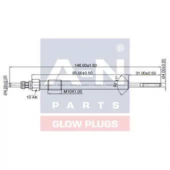 Bougie de préchauffage A-N PARTS A-N146126