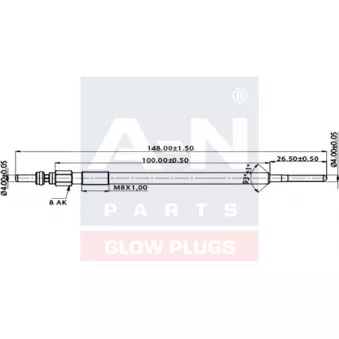 Bougie de préchauffage A-N PARTS A-N148303