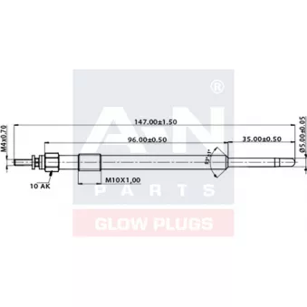 Bougie de préchauffage A-N PARTS A-N148385