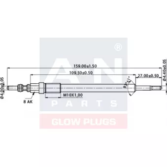 Bougie de préchauffage A-N PARTS A-N159551