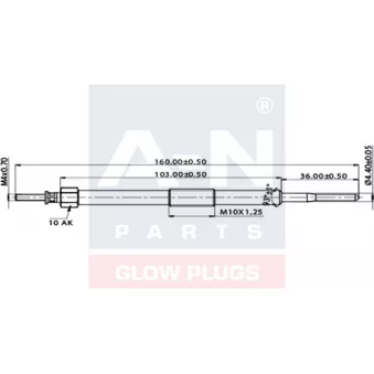 Bougie de préchauffage A-N PARTS A-N160480