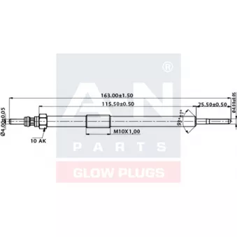 Bougie de préchauffage A-N PARTS A-N162124