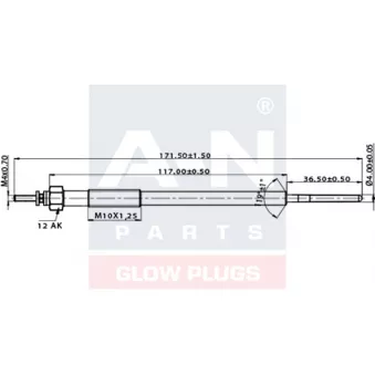 Bougie de préchauffage A-N PARTS A-N170527