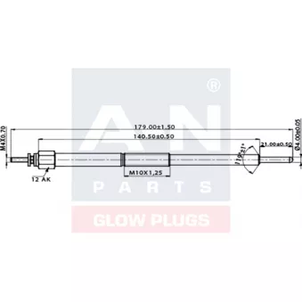 Bougie de préchauffage A-N PARTS A-N180031