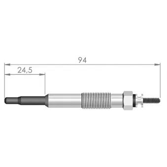 Bougie de préchauffage RESCAL 094 245