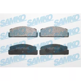 Jeu de 4 plaquettes de frein arrière SAMKO 5SP002