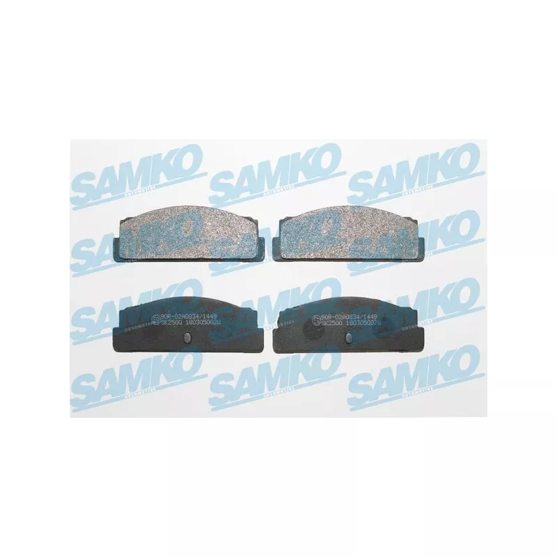 Jeu de 4 plaquettes de frein arrière SAMKO 5SP002