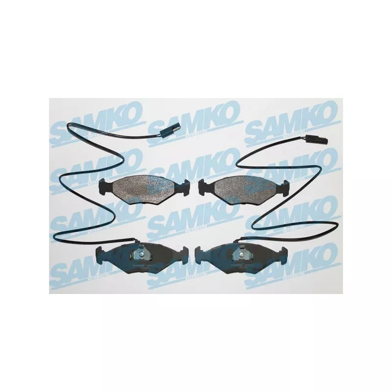 Jeu de 4 plaquettes de frein avant SAMKO 5SP017