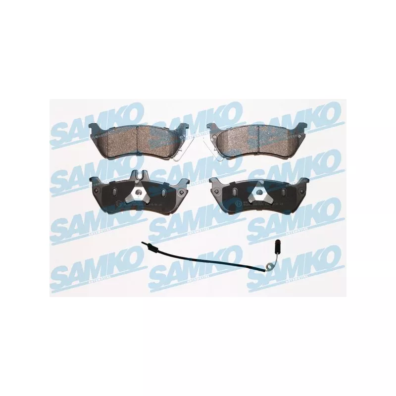 Jeu de 4 plaquettes de frein arrière SAMKO 5SP1000A