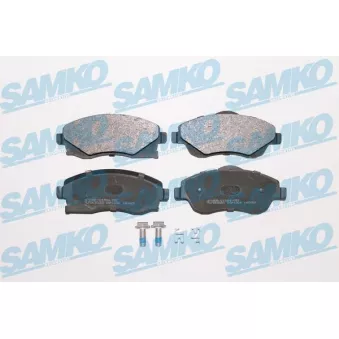 Jeu de 4 plaquettes de frein avant SAMKO 5SP1004