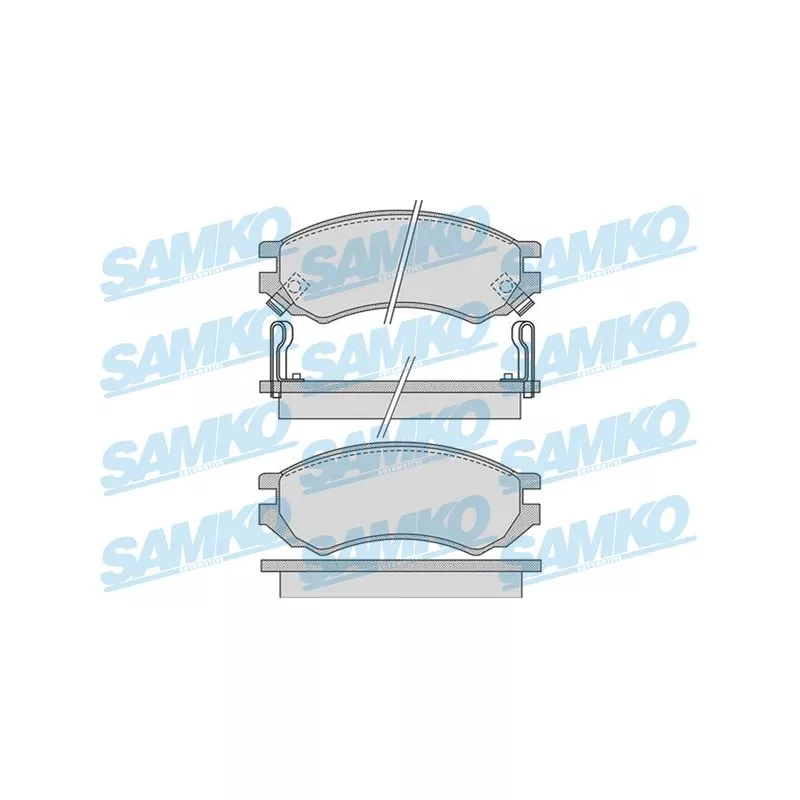 Jeu de 4 plaquettes de frein avant SAMKO 5SP1008