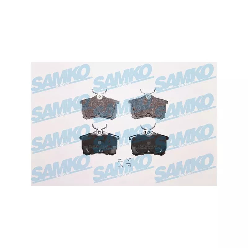 Jeu de 4 plaquettes de frein arrière SAMKO 5SP1037