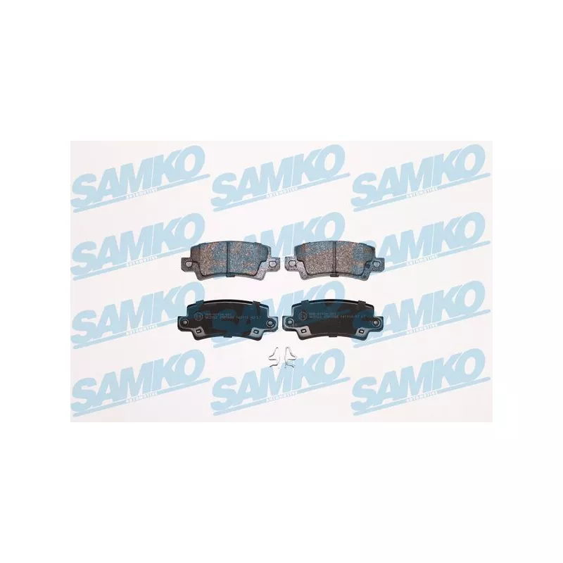 Jeu de 4 plaquettes de frein arrière SAMKO 5SP1068