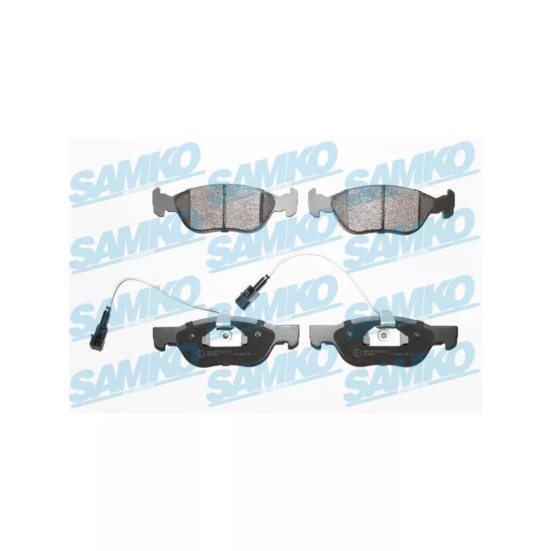 Jeu de 4 plaquettes de frein avant SAMKO 5SP1076
