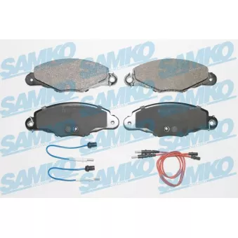 Jeu de 4 plaquettes de frein avant SAMKO 5SP1103