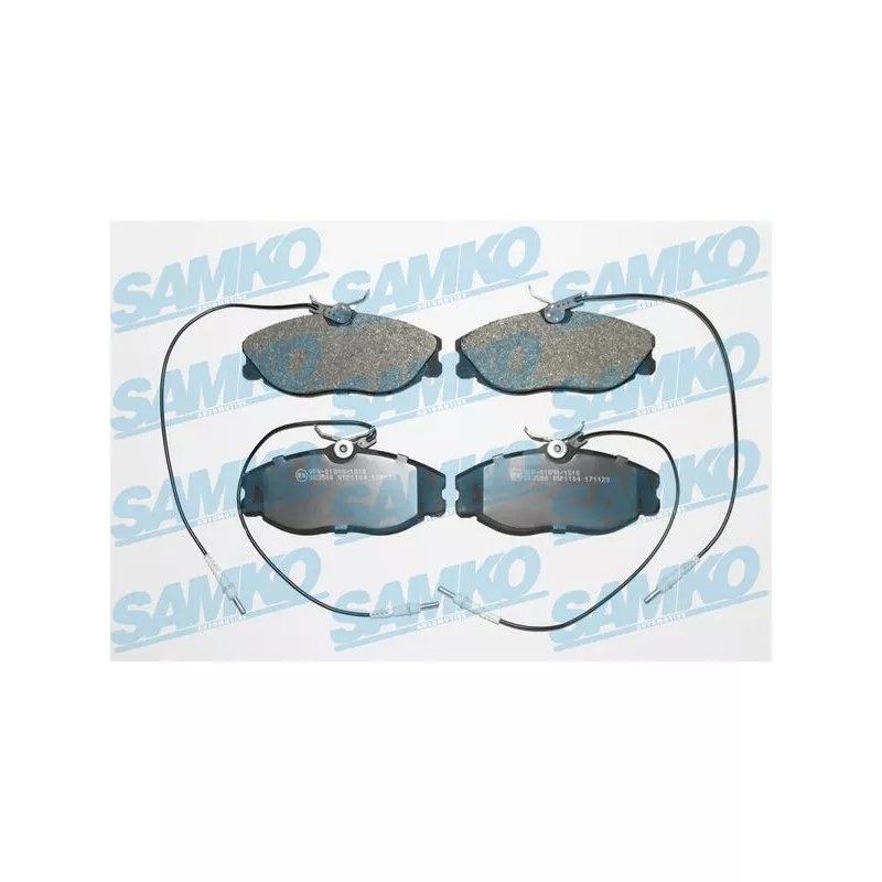 Jeu de 4 plaquettes de frein avant SAMKO 5SP1104