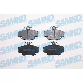 Jeu de 4 plaquettes de frein avant SAMKO 5SP1107