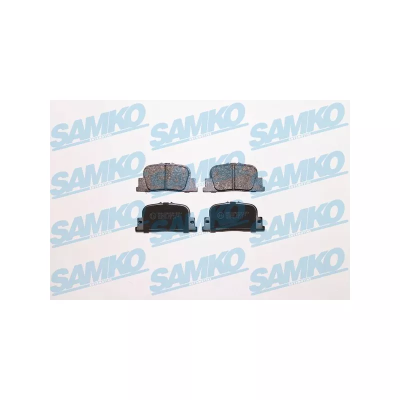 Jeu de 4 plaquettes de frein arrière SAMKO 5SP1112
