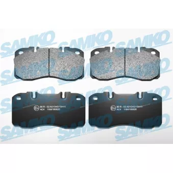 Jeu de 4 plaquettes de frein SAMKO 5SP1164